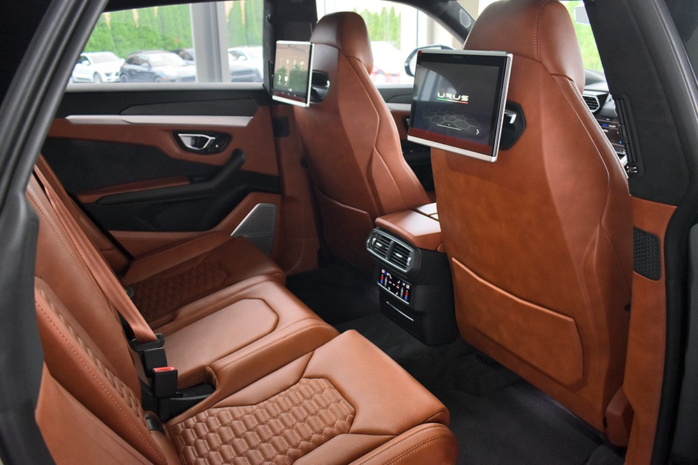 White Lamborghini Urus luxury super SUV interior used for premium wedding chauffeur transport by MCR EXEC