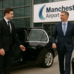 Chauffeur Greeting Business Traveller at Manchester Airport