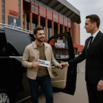 Professional chauffeur outside Anfield Stadium for Bruce Springsteen concert - MCR EXEC