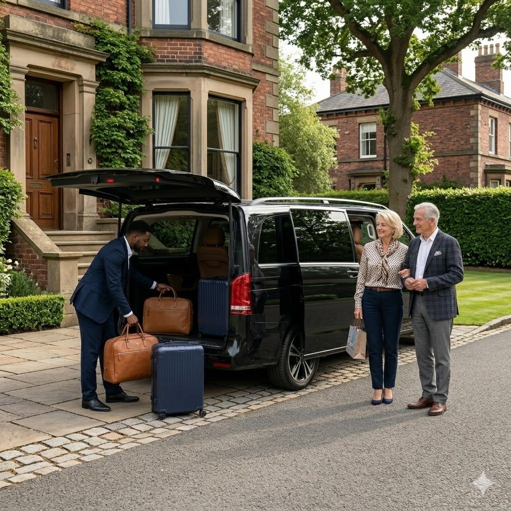 MCR EXEC Mercedes for Chelford Chauffeur Service, showing premium UK airport chauffeur travel and executive transfers