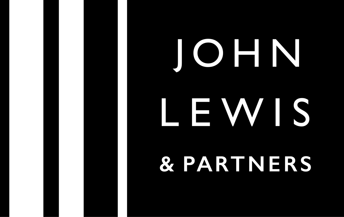 John Lewis & Partners logo in client carousel with MCR EXEC branding