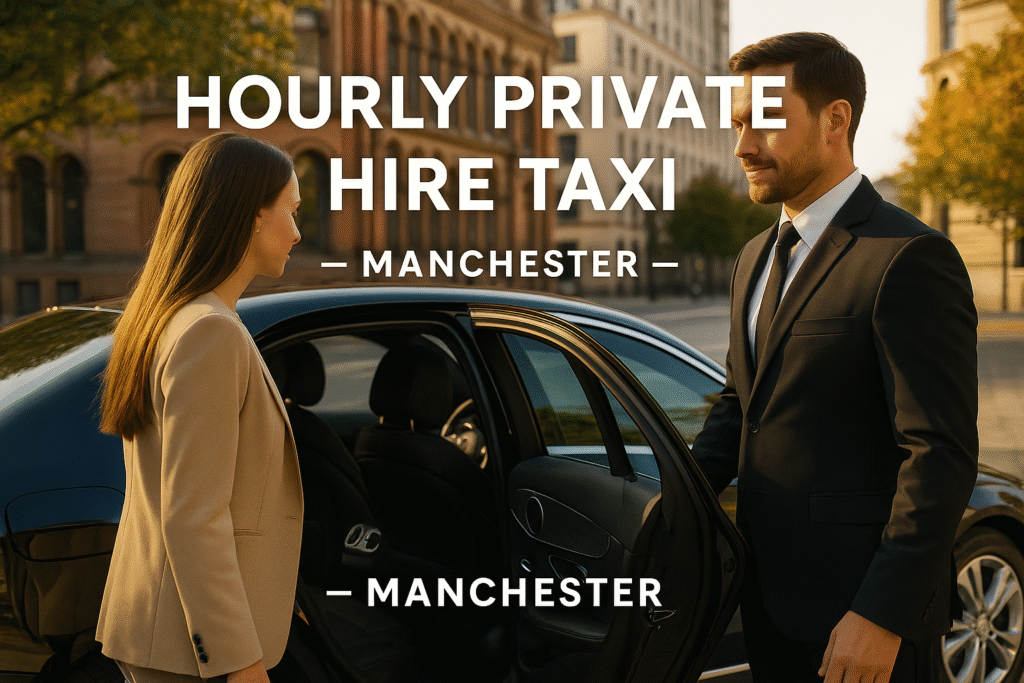 Chauffeur helps Oasis fan into premium private hire taxi near Heaton Park, Manchester before the concert.