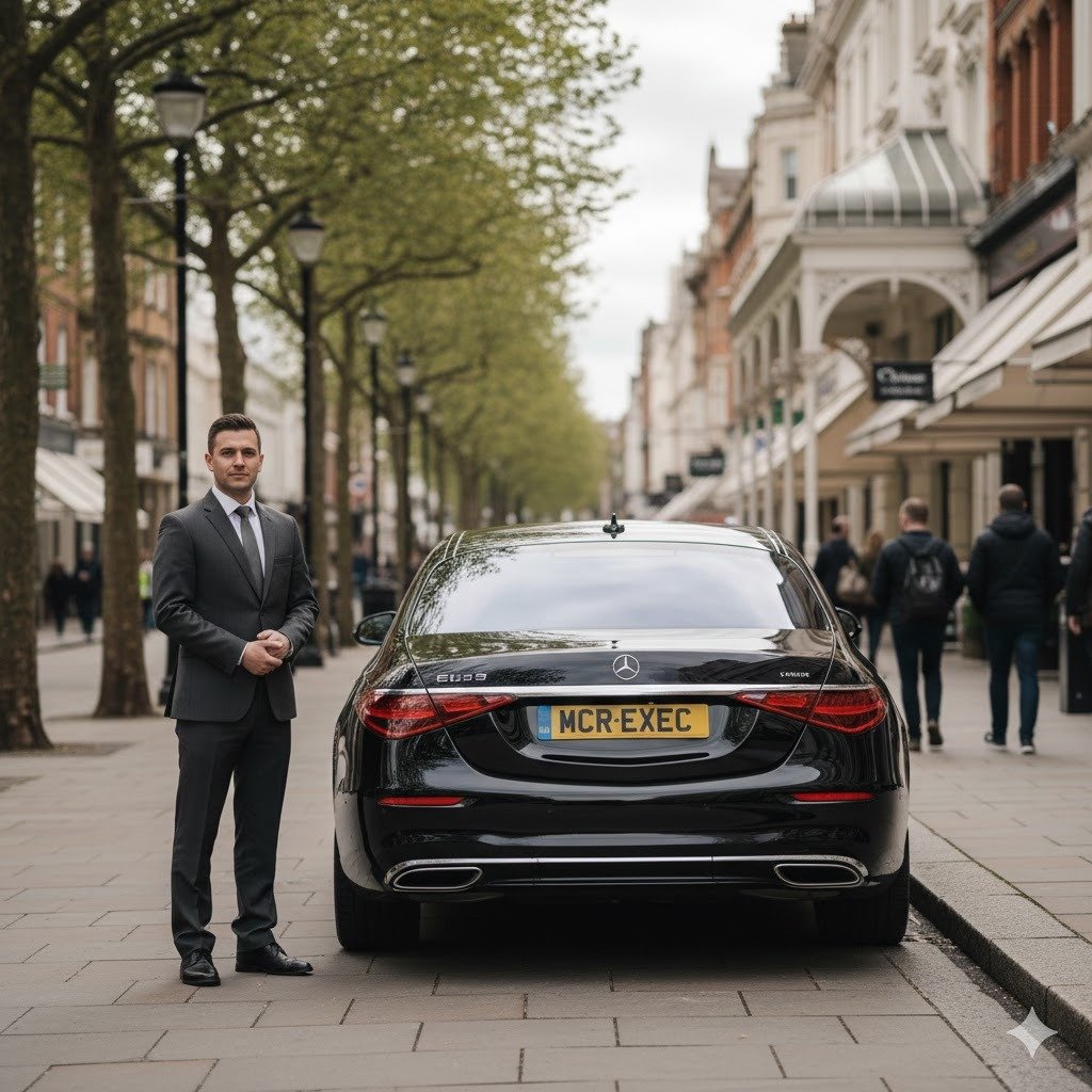 Hourly chauffeur hire across Southport with MCR EXEC Mercedes S-Class on Lord Street