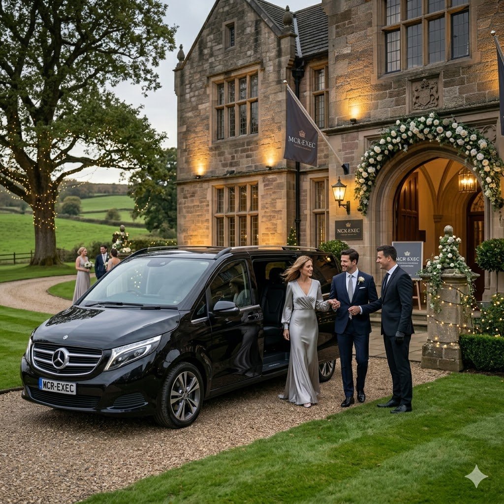 Destination wedding chauffeur routing North West and Cheshire
