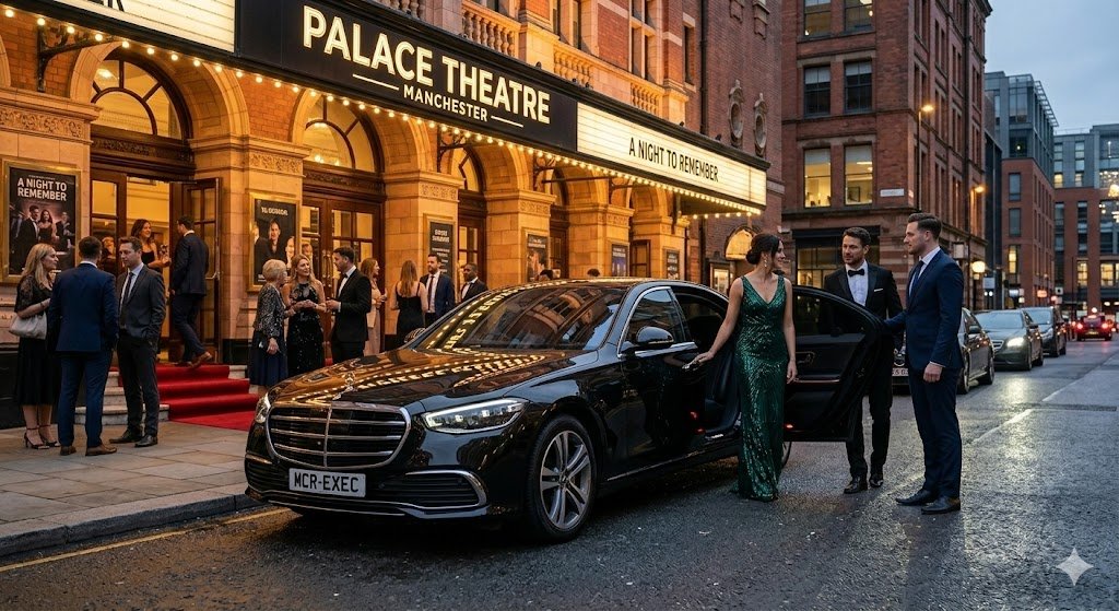 Mercedes S-Class for a Hale private event chauffeur arrival