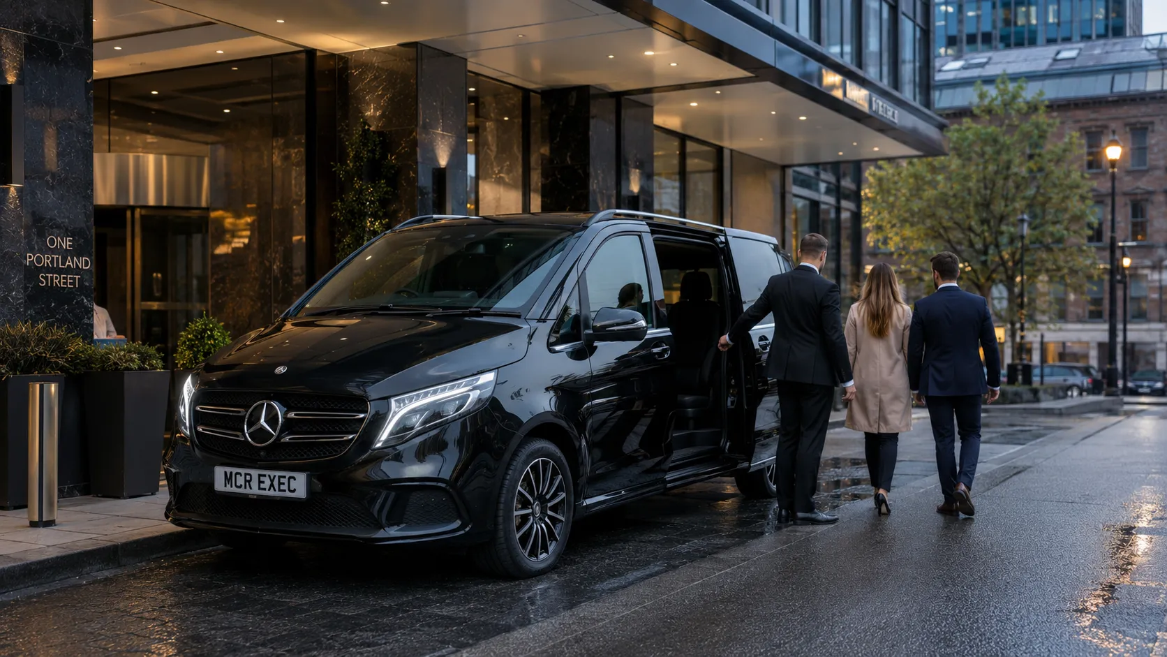Airport chauffeur Manchester hotel arrival by MCR EXEC