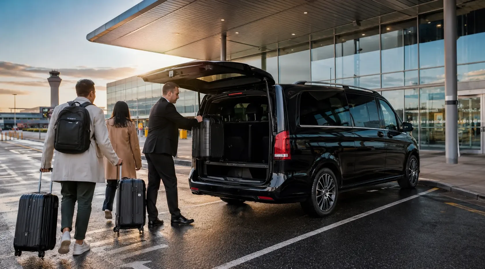 Manchester Airport arrivals chauffeur collection for onward travel to Nantwich
