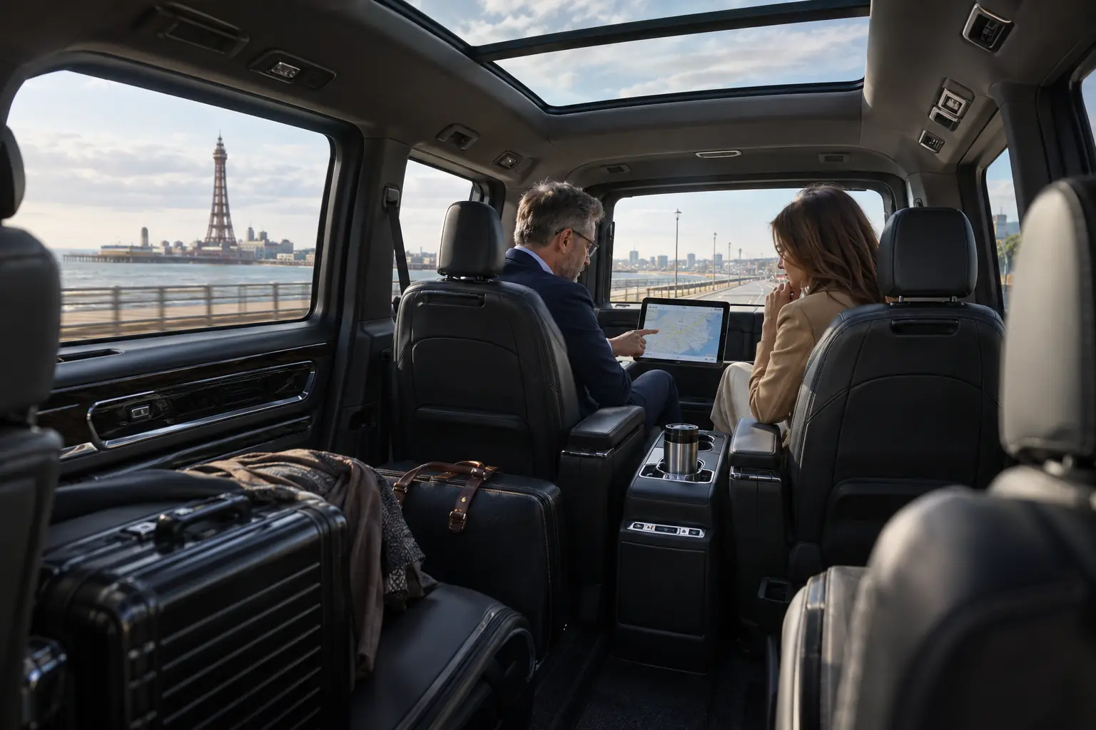 Mercedes V-Class prepared for a Blackpool long-distance chauffeur itinerary