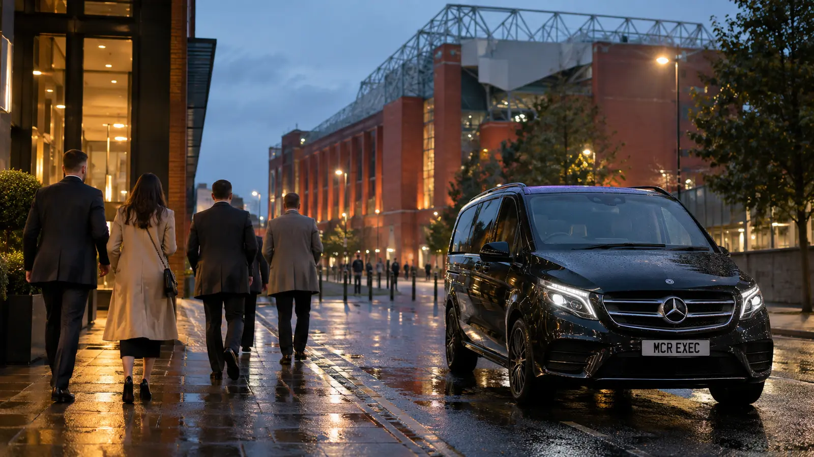 MCR EXEC Mercedes V-Class for a London-to-Liverpool football hospitality itinerary